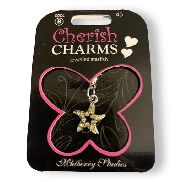 Cherish Charms Jewelled Starfish Star Charm Bracelet NEW NWT - Picture 1 of 3